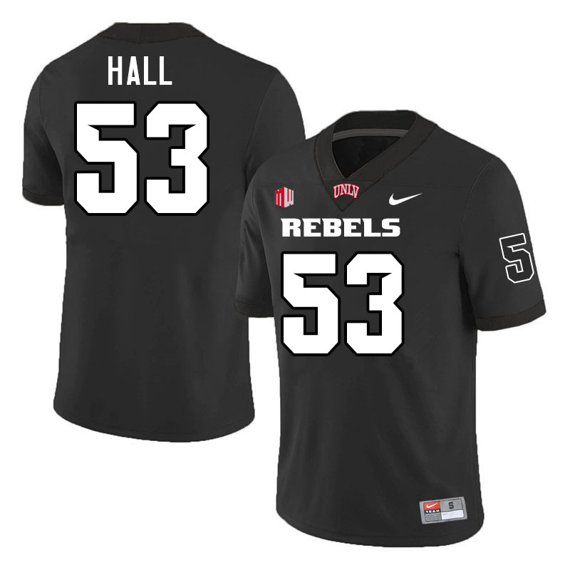 #53 Cory Hall UNLV Rebels College Football Jersey Stitched-Black